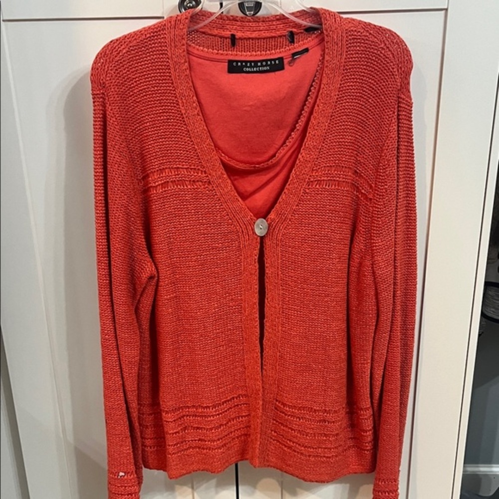 90’s Liz Claiborne Crazy Horse Sweater & Tank Set size xl - Picture 1 of 5